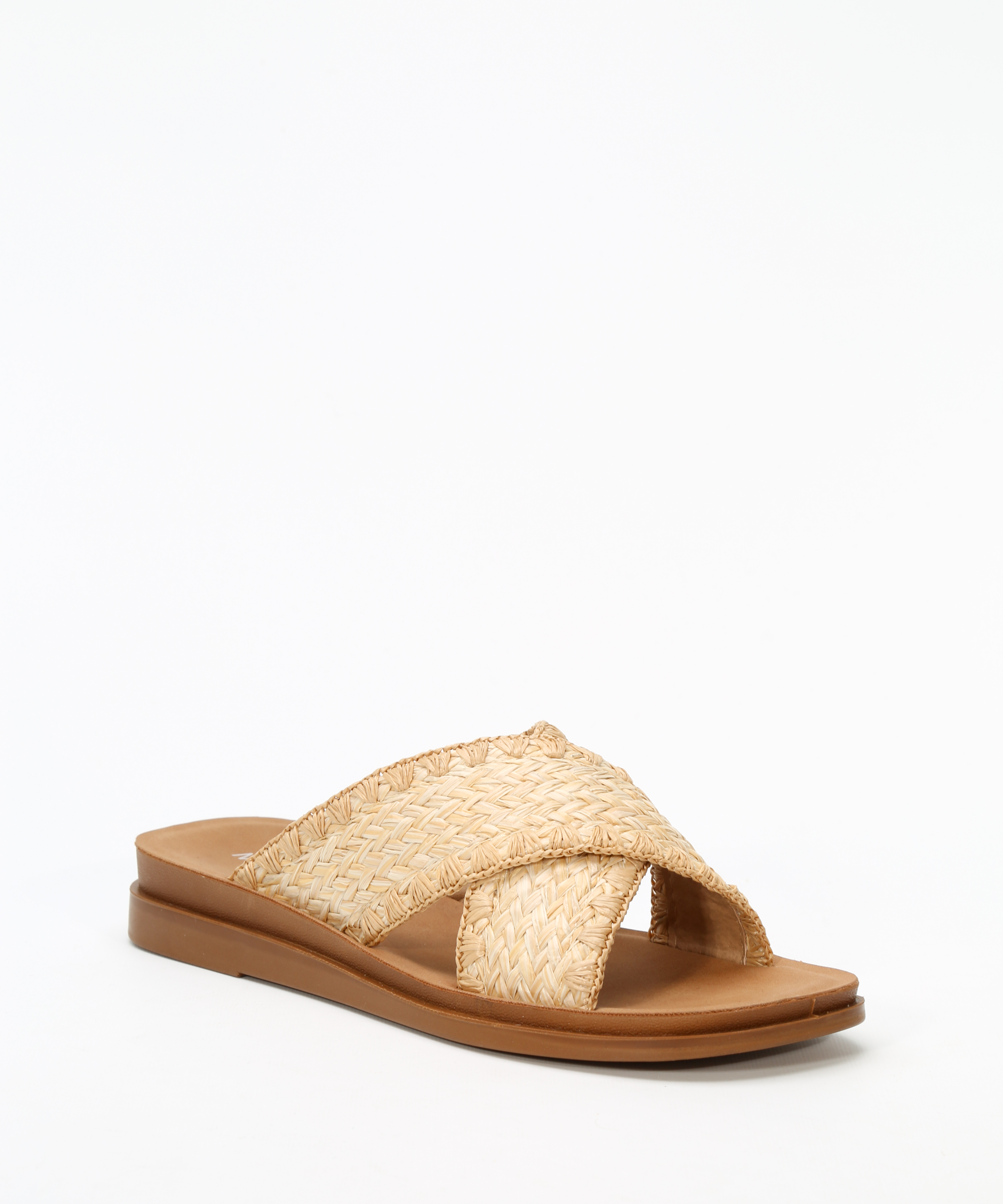 Sandalias planas tiras cruzadas rafia image number null